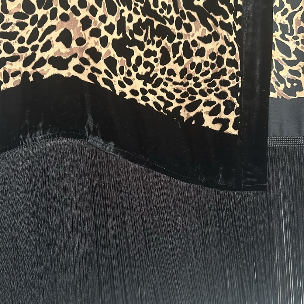 Velvet Leopard Print Cape - image 2